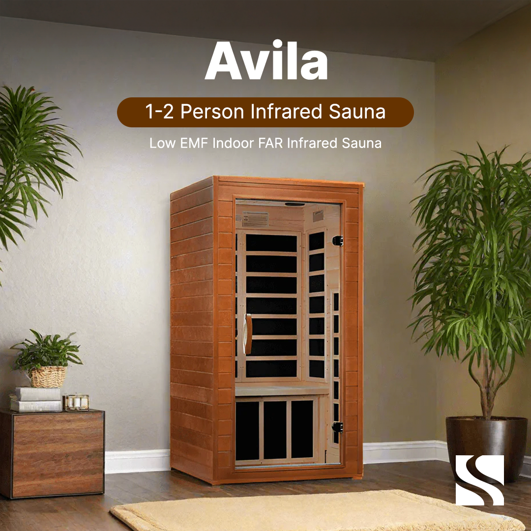 Retails- Dynamic "Avila" 1-2-person Low EMF FAR Infrared Sauna DYN-6103-01