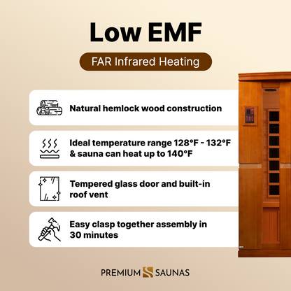 Retails- Dynamic "Bergamo" 4-person Low EMF FAR Infrared Sauna DYN-6440-01