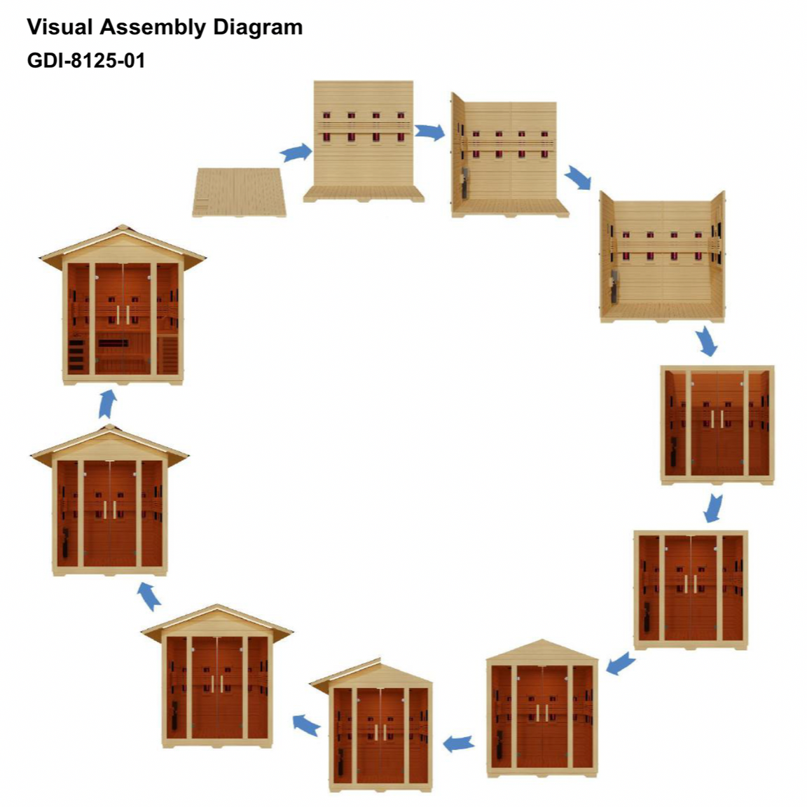 Retails- Golden Designs "Gargellen" 5 Person Hybrid Outdoor Sauna GDI-8125-01