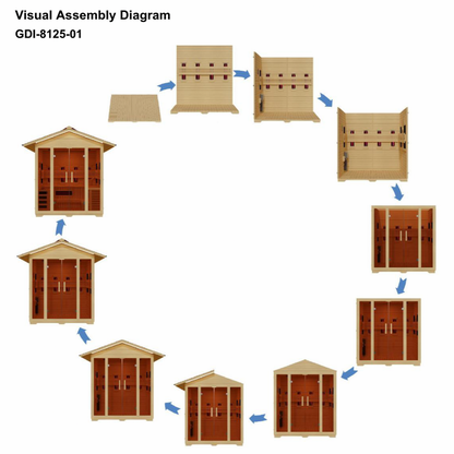 Retails- Golden Designs "Gargellen" 5 Person Hybrid Outdoor Sauna GDI-8125-01