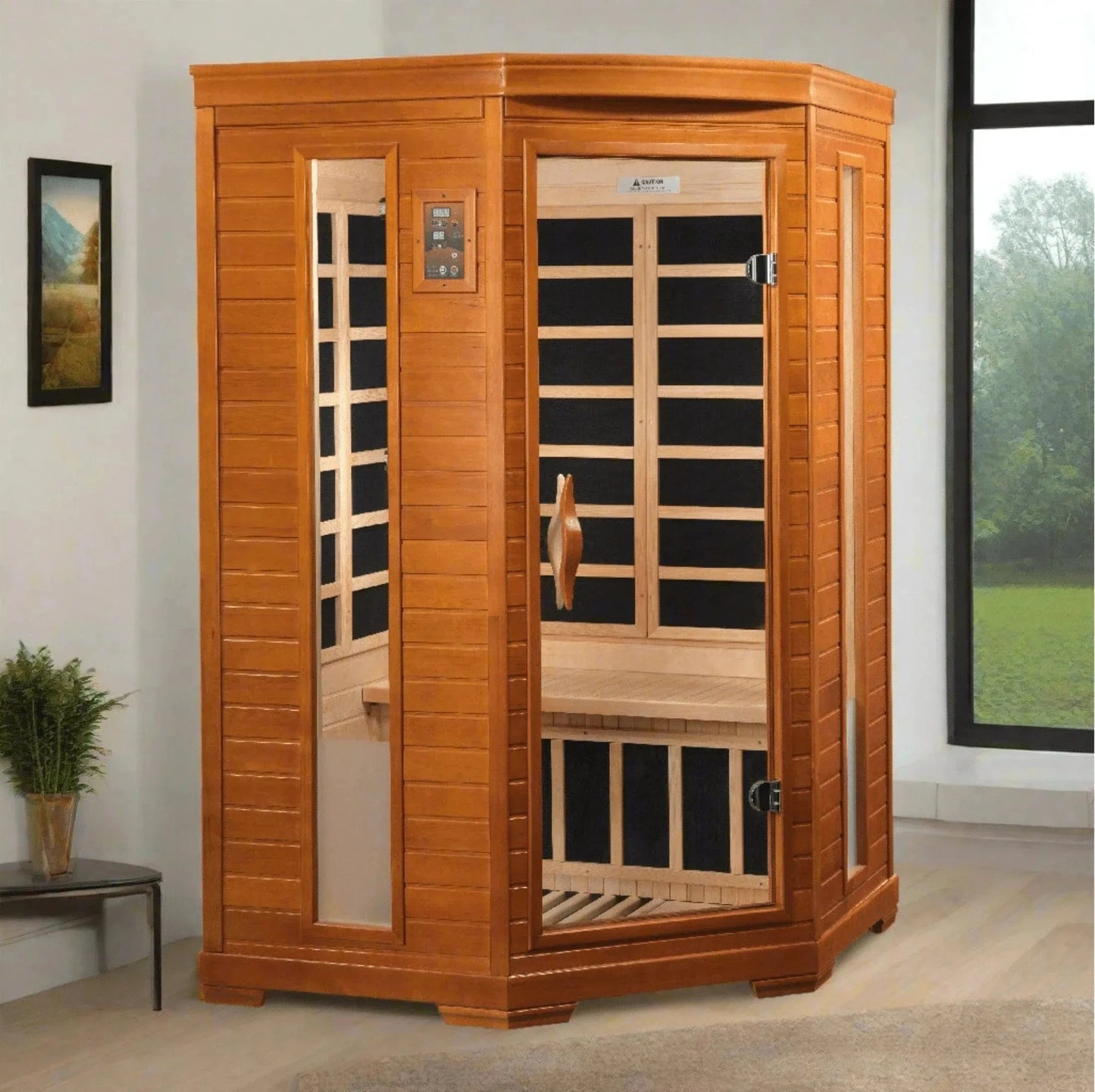 Retails- Dynamic "Heming" 2-person Corner Low EMF FAR Infrared Sauna - DYN-6225-02