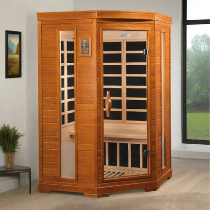 Retails- Dynamic "Heming" 2-person Corner Low EMF FAR Infrared Sauna - DYN-6225-02