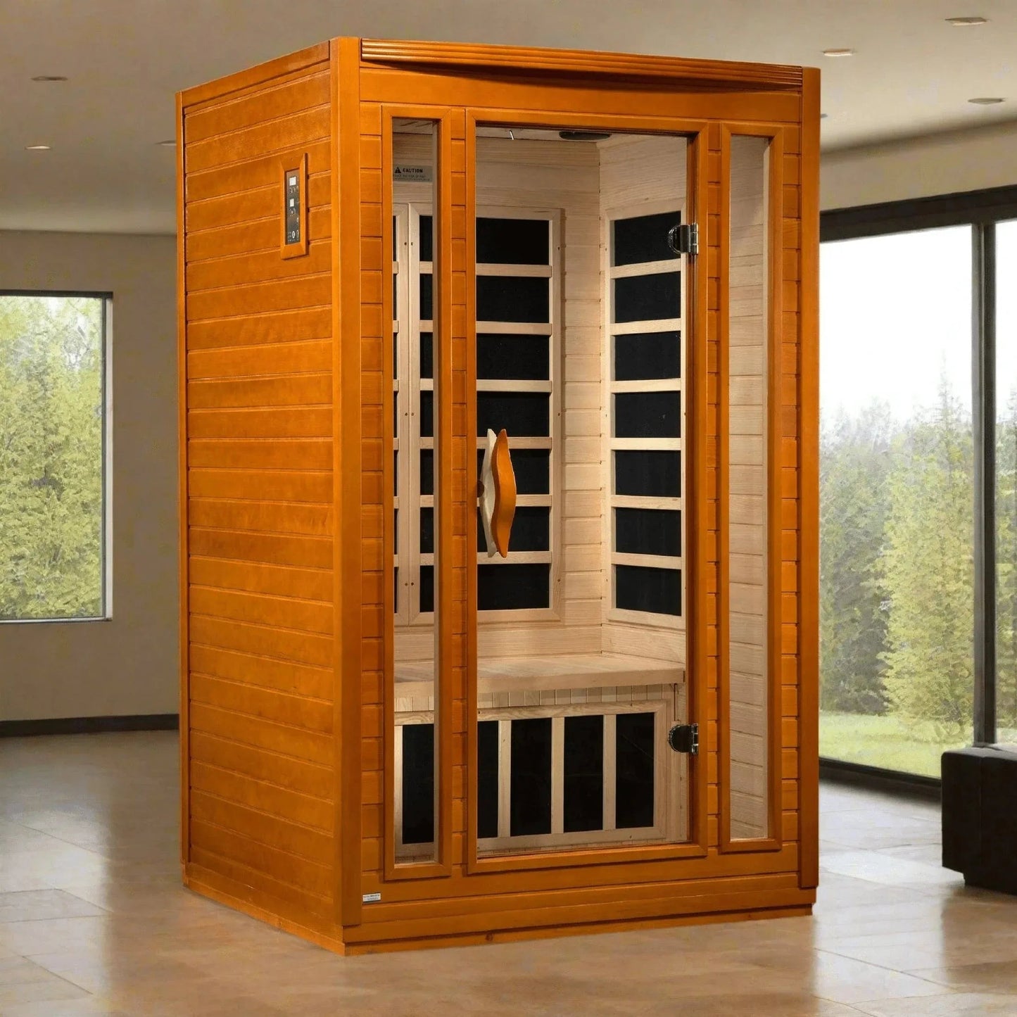 Retails- Dynamic "San Marino" 2-person Low EMF FAR Infrared Sauna DYN-6206-01