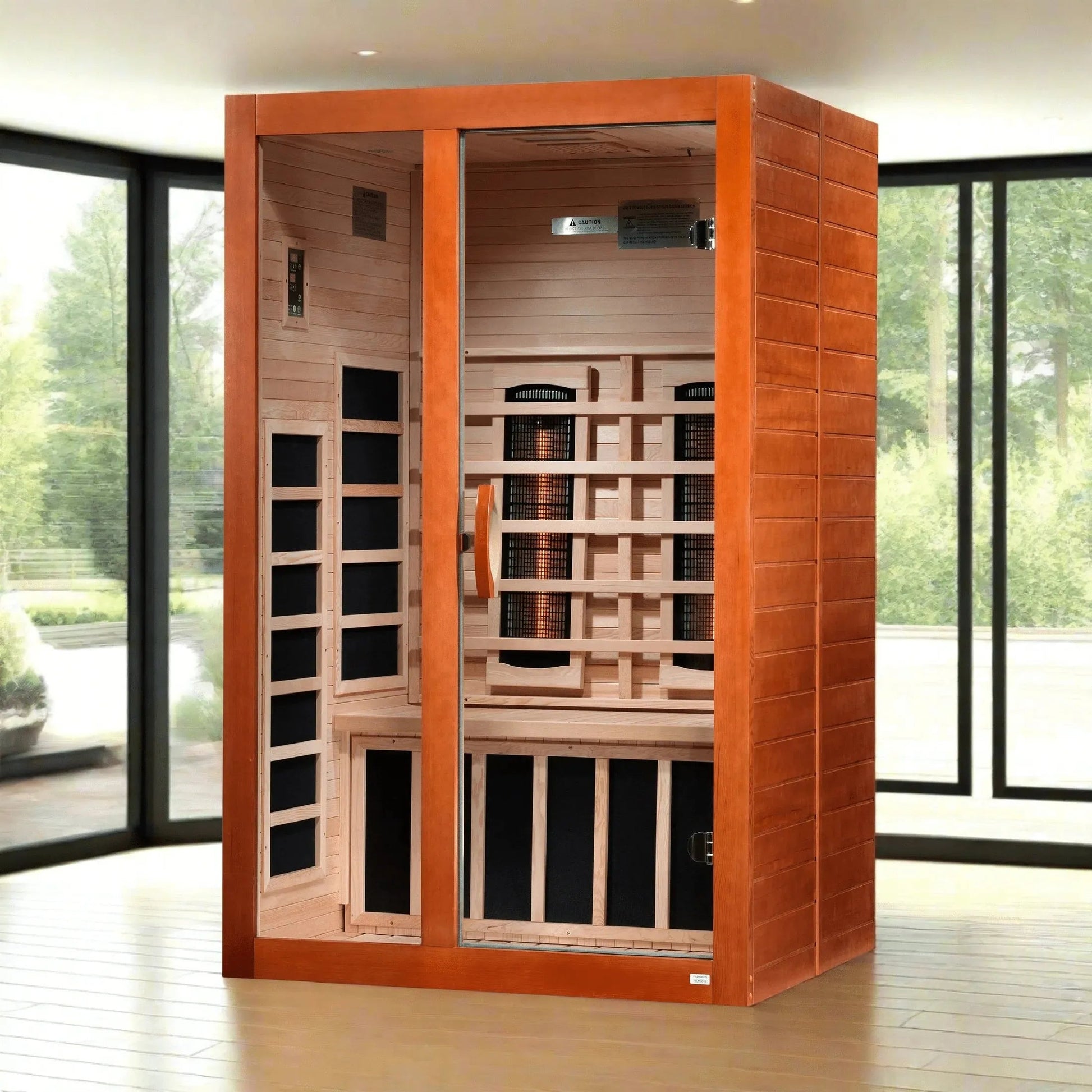 Retails- Dynamic "Santiago" 2-person Full Spectrum Near Zero EMF FAR Infrared Sauna DYN-6209-03 FS