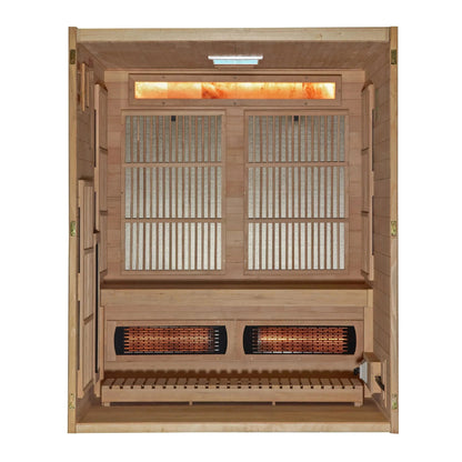 Retails- Golden Designs 2025 Soria GDI-8330-01 3 Person Hybrid Indoor Sauna.