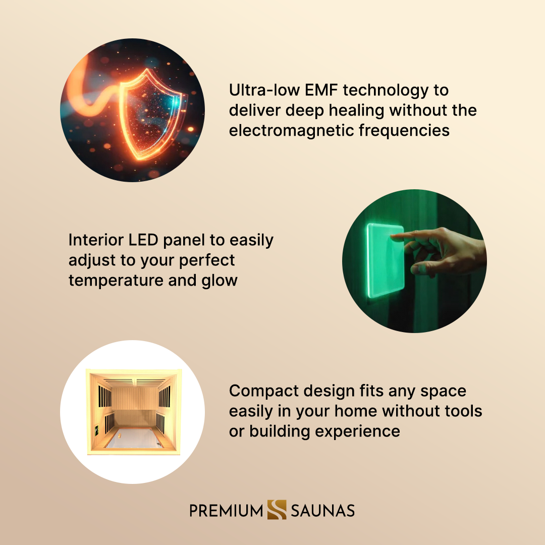 Retails- Dynamic Avila Elite 1-2-person Ultra Low EMF FAR Infrared Sauna - DYN-6103-01 Elite