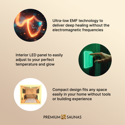 Retails- Dynamic Avila Elite 1-2-person Ultra Low EMF FAR Infrared Sauna - DYN-6103-01 Elite