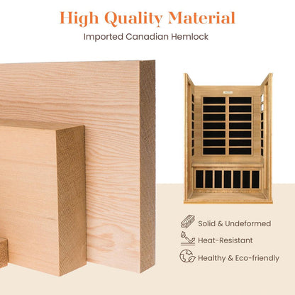 Retails- Dynamic Barcelona Elite 1-2-person Ultra Low EMF FAR Infrared Sauna - DYN-6106-01 Elite