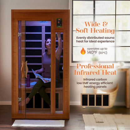 Retails- Dynamic Barcelona Elite 1-2-person Ultra Low EMF FAR Infrared Sauna - DYN-6106-01 Elite