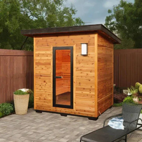 Retails- Sunray Denali 4-Person Contemporary Outdoor Sauna with 6kW Heater