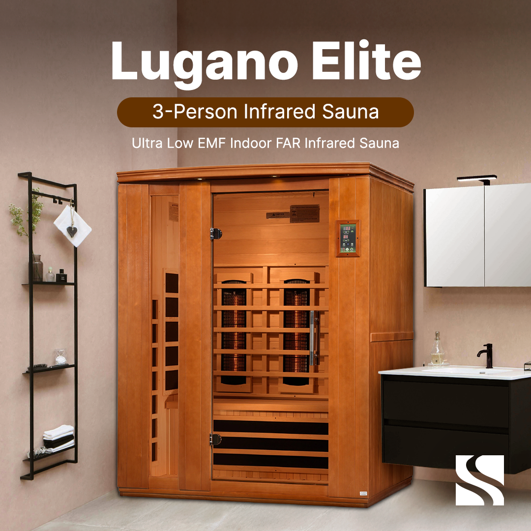 Retails- Dynamic Lugano 3-person Ultra Low EMF FAR Infrared Sauna - DYN-6336-02 Elite