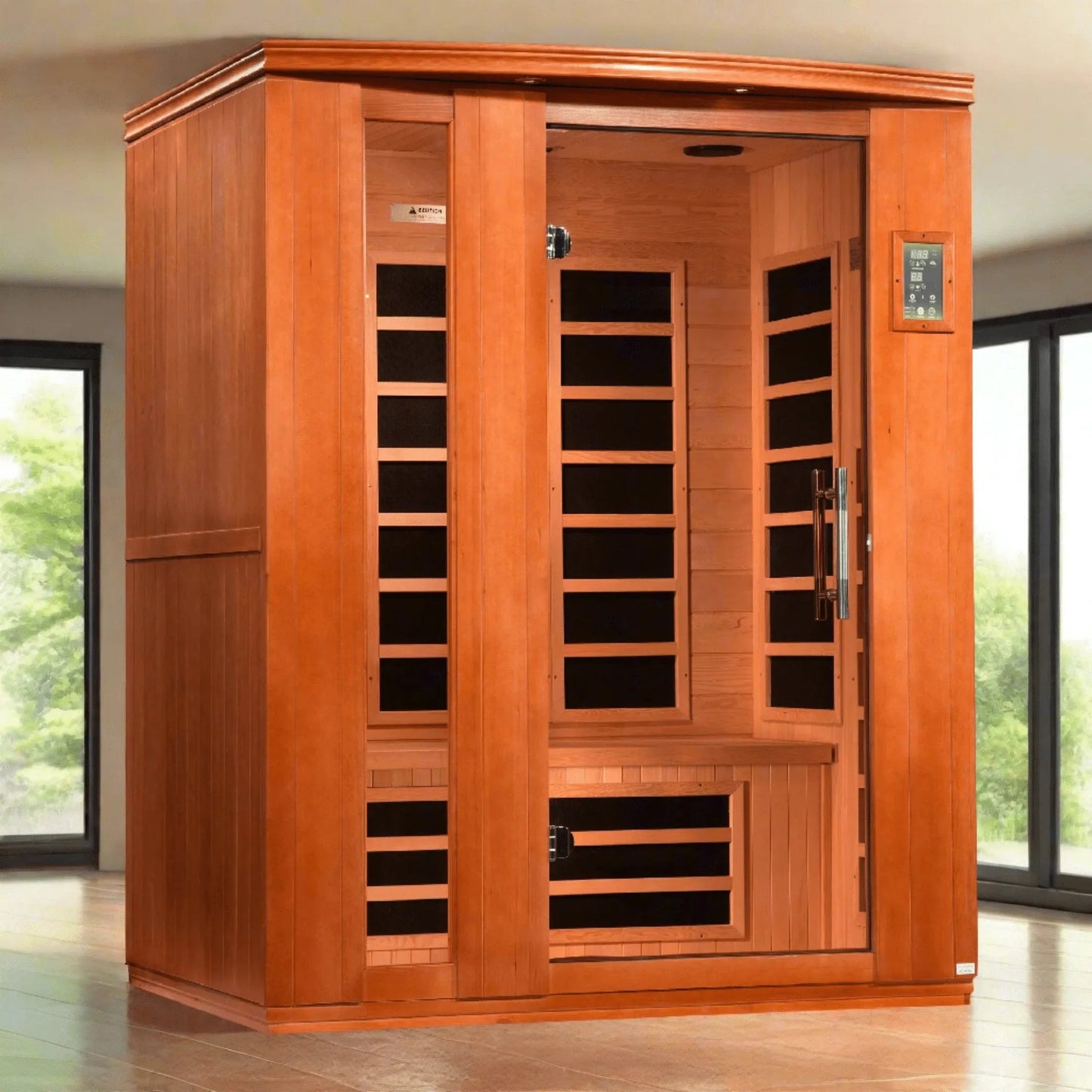 Retails- Dynamic Lugano 3-person Ultra Low EMF FAR Infrared Sauna - DYN-6336-02 Elite