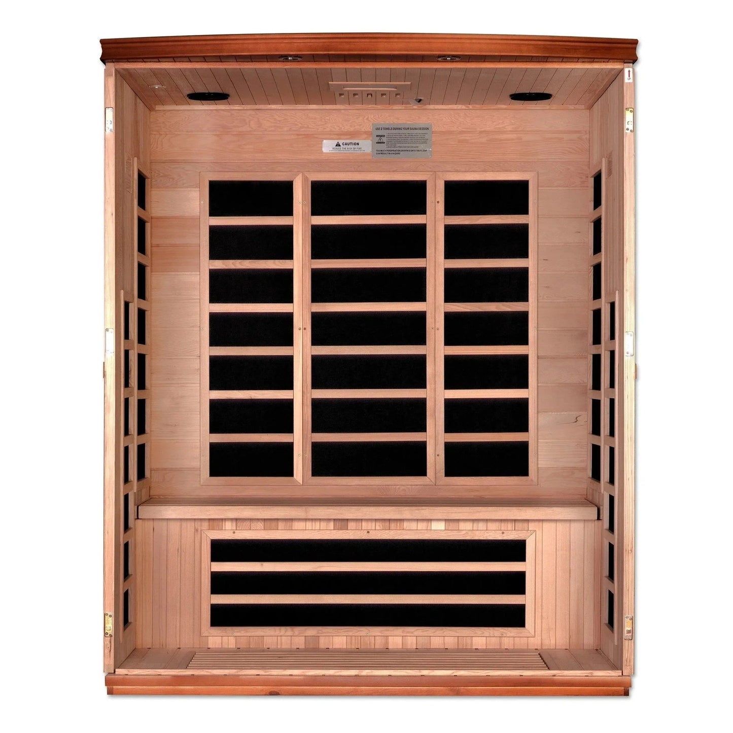 Retails- Dynamic Lugano 3-person Ultra Low EMF FAR Infrared Sauna - DYN-6336-02 Elite