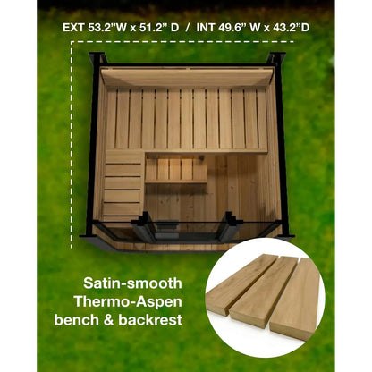 Retails- SaunaLife Model CL3G 1-2 Person Cube Series Outdoor Sauna Kit