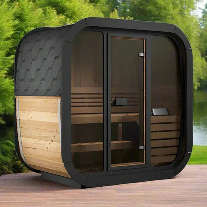 Retails- SaunaLife Model CL4G 3 Person Cube Series Outdoor Sauna Kit