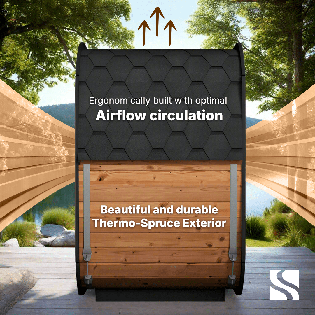 Retails- SaunaLife Model CL4G 3 Person Cube Series Outdoor Sauna Kit