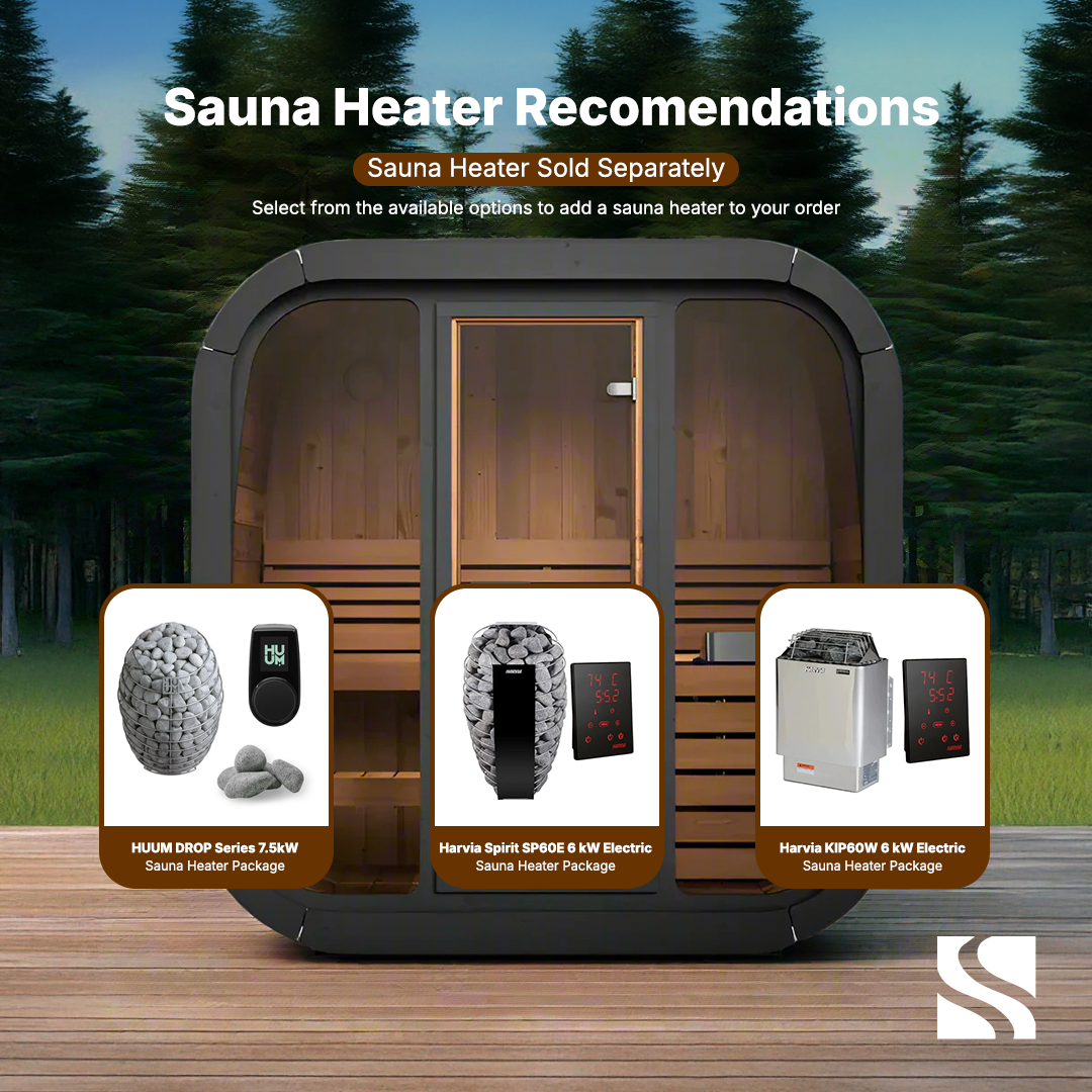 Retails- SaunaLife Model CL4G 3 Person Cube Series Outdoor Sauna Kit