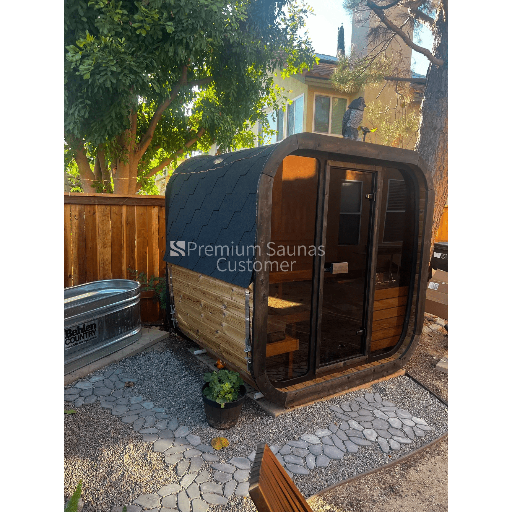 Retails- SaunaLife Model CL4G 3 Person Cube Series Outdoor Sauna Kit