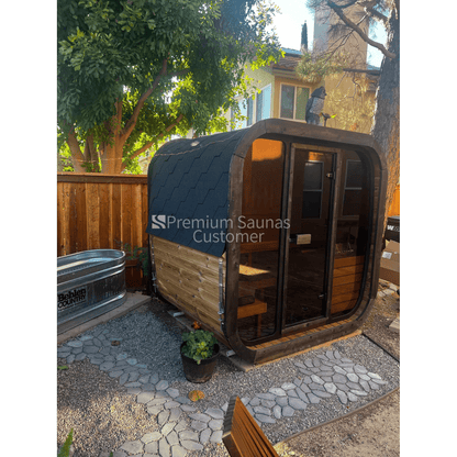 Retails- SaunaLife Model CL4G 3 Person Cube Series Outdoor Sauna Kit