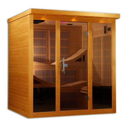 Retails- Dynamic Monaco 6-person Ultra Low EMF FAR Infrared Sauna - DYN-6996-01 Elite
