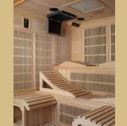 Retails- Dynamic Monaco 6-person Ultra Low EMF FAR Infrared Sauna - DYN-6996-01 Elite