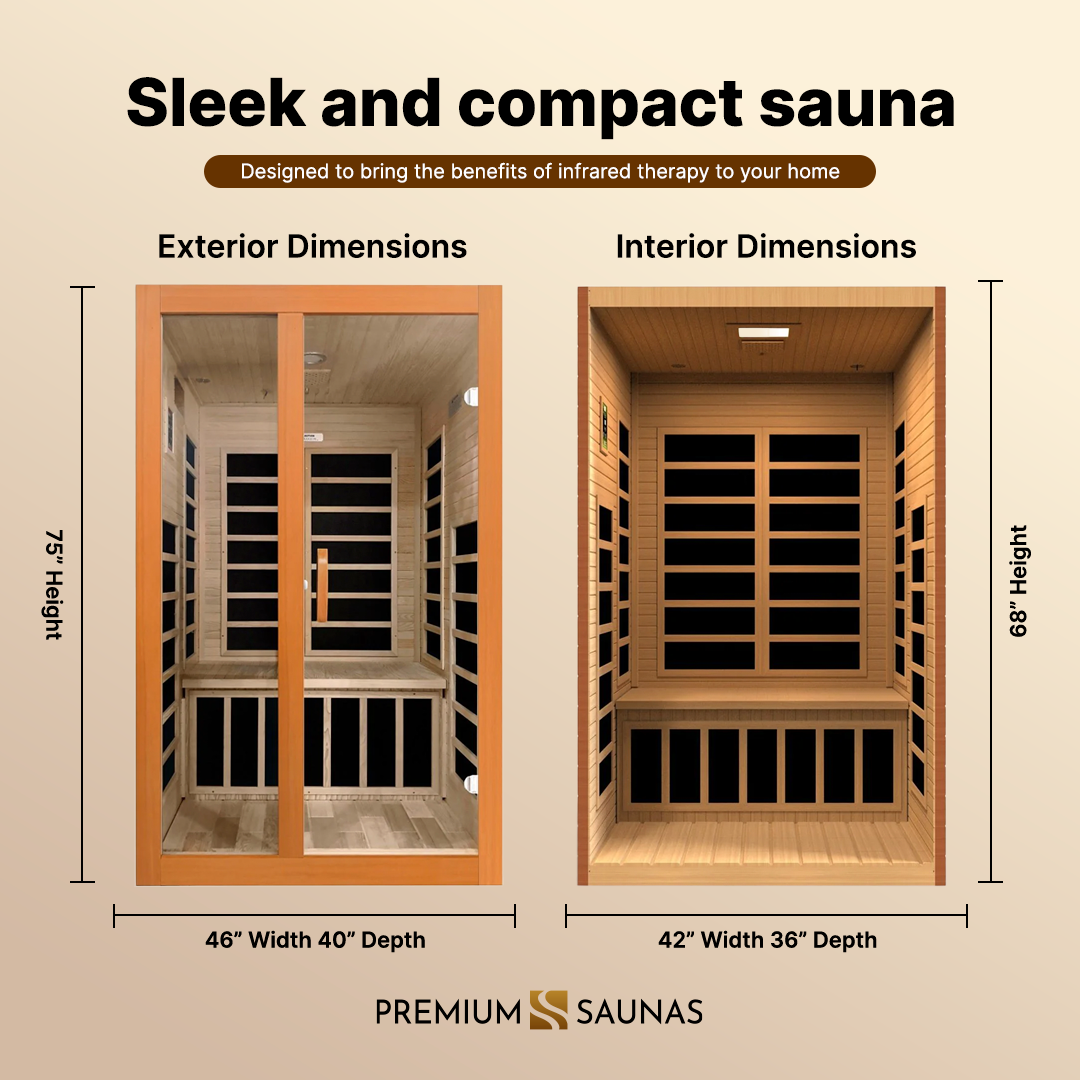 Retails- Dynamic Santiago Elite 2-person Ultra Low EMF FAR Infrared Sauna - DYN-6209-02 Elite