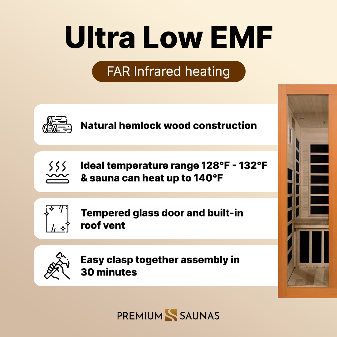 Retails- Dynamic Santiago Elite 2-person Ultra Low EMF FAR Infrared Sauna - DYN-6209-02 Elite