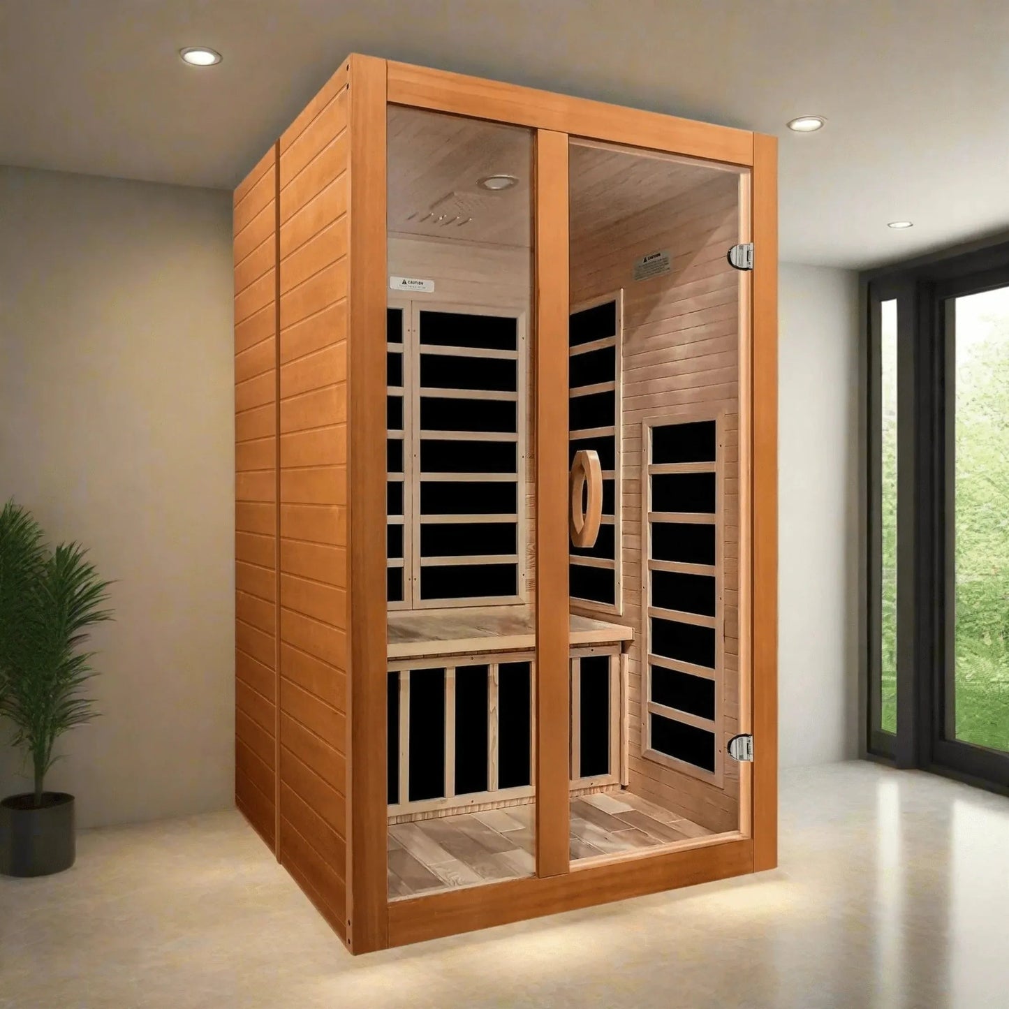 Retails- Dynamic Santiago Elite 2-person Ultra Low EMF FAR Infrared Sauna - DYN-6209-02 Elite
