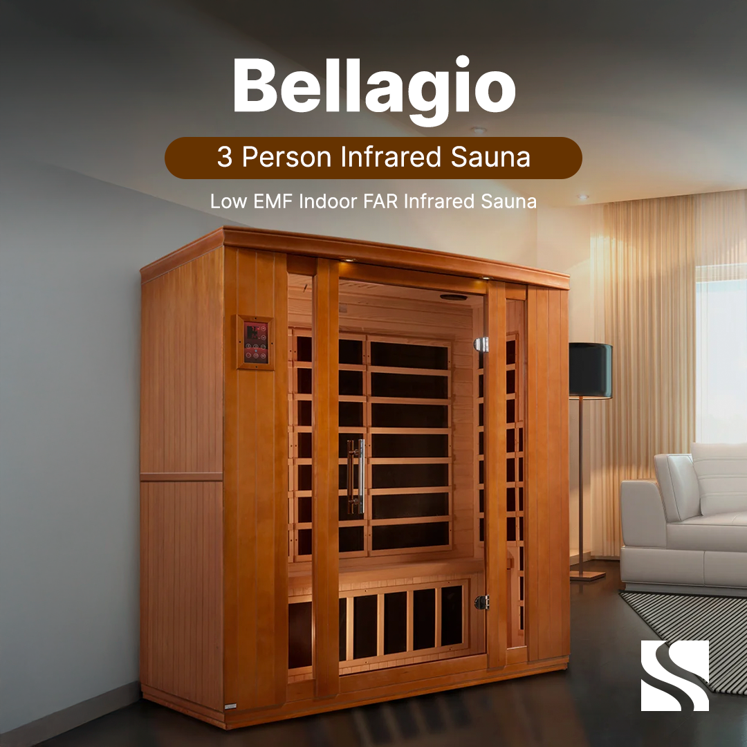 Retails- Dynamic "Bellagio" 3-person Low EMF FAR Infrared Sauna - DYN-6306-02