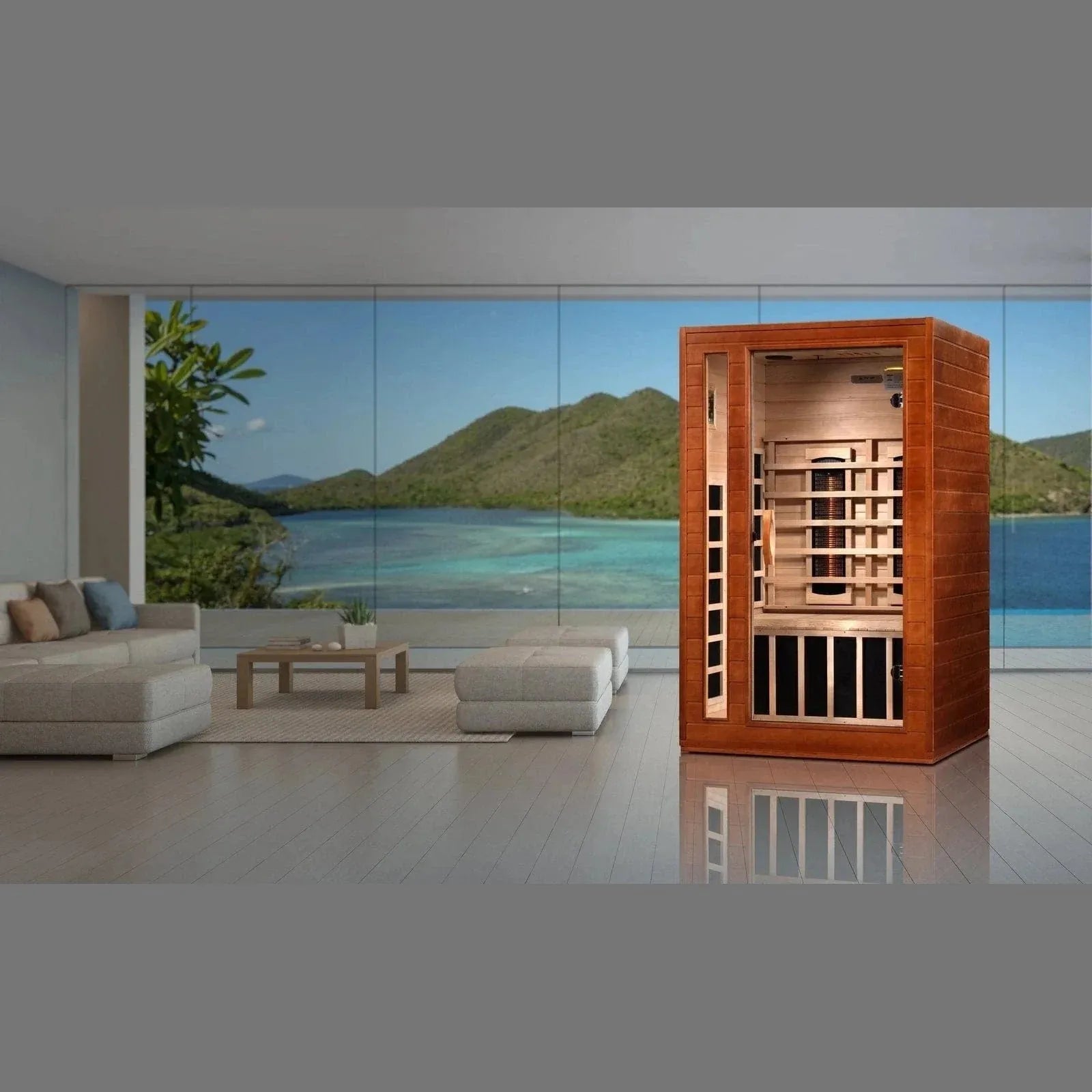 Retails- Dynamic "Cordoba" 2-Person Full Spectrum Near Zero EMF FAR Infrared Sauna DYN-6203-02 FS