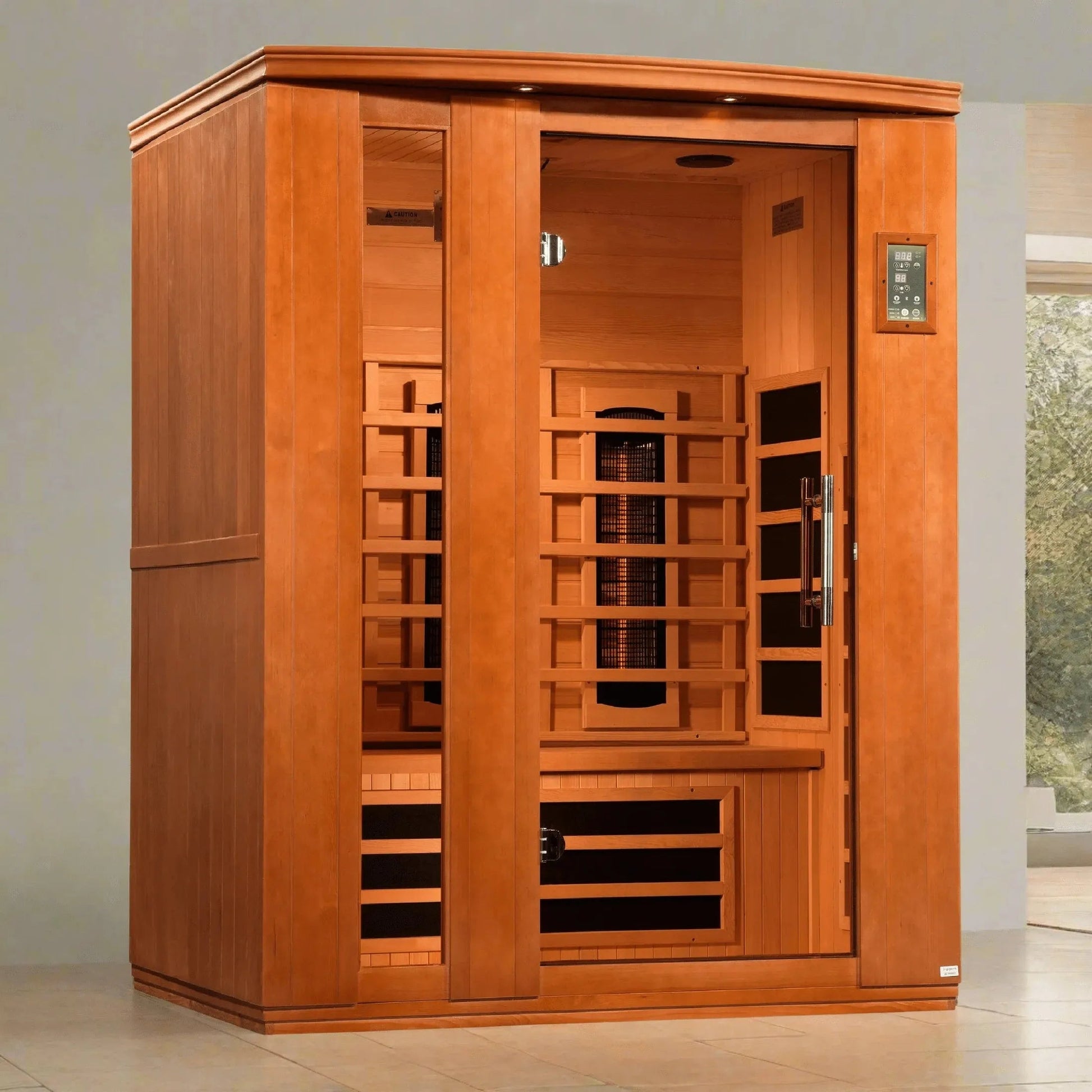 Retails- Dynamic "Lugano" 3-Person Full Spectrum Near Zero EMF FAR Infrared Sauna DYN-6336-03 FS